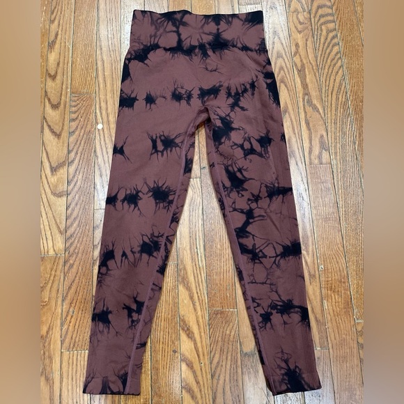 Pants - Women's Brown and Black Tie-Dye Leggings
